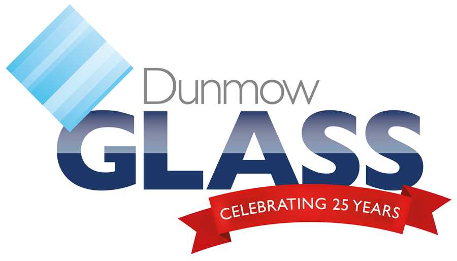 Dunmow Glass logo 25years